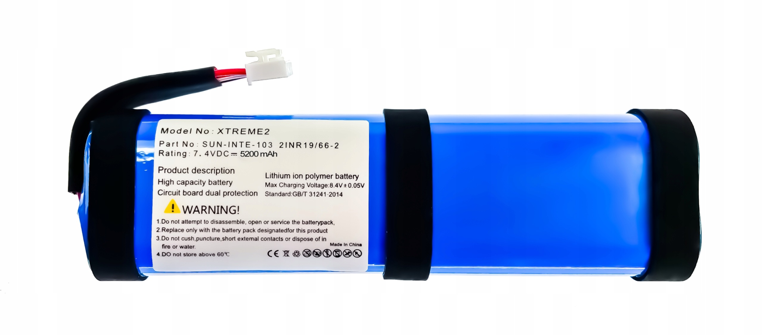 Nová baterie Akumulátor 2INR19 SUN-INTE-103 pro reproduktor Jbl Xtreme 2
