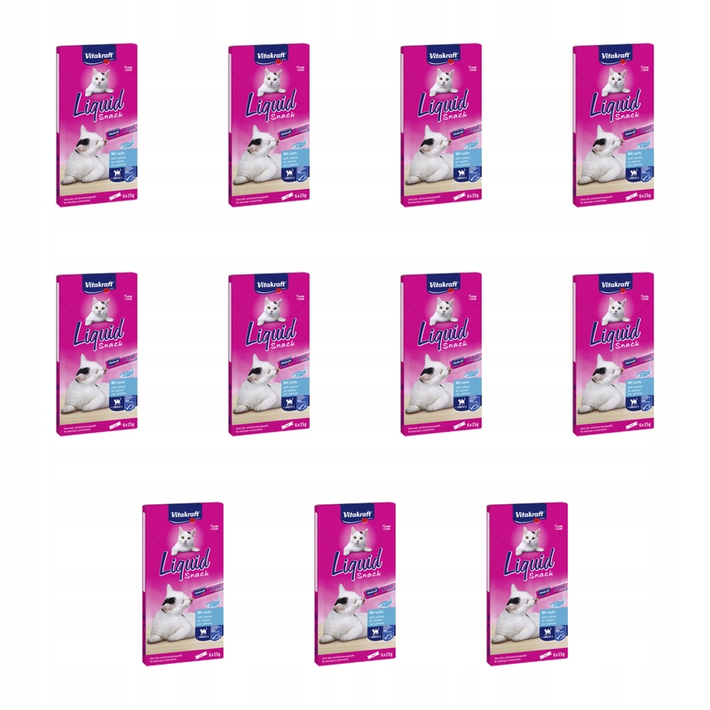 Vitakraft Cat Liquid Snack 6x15 g losos/omega3 X11