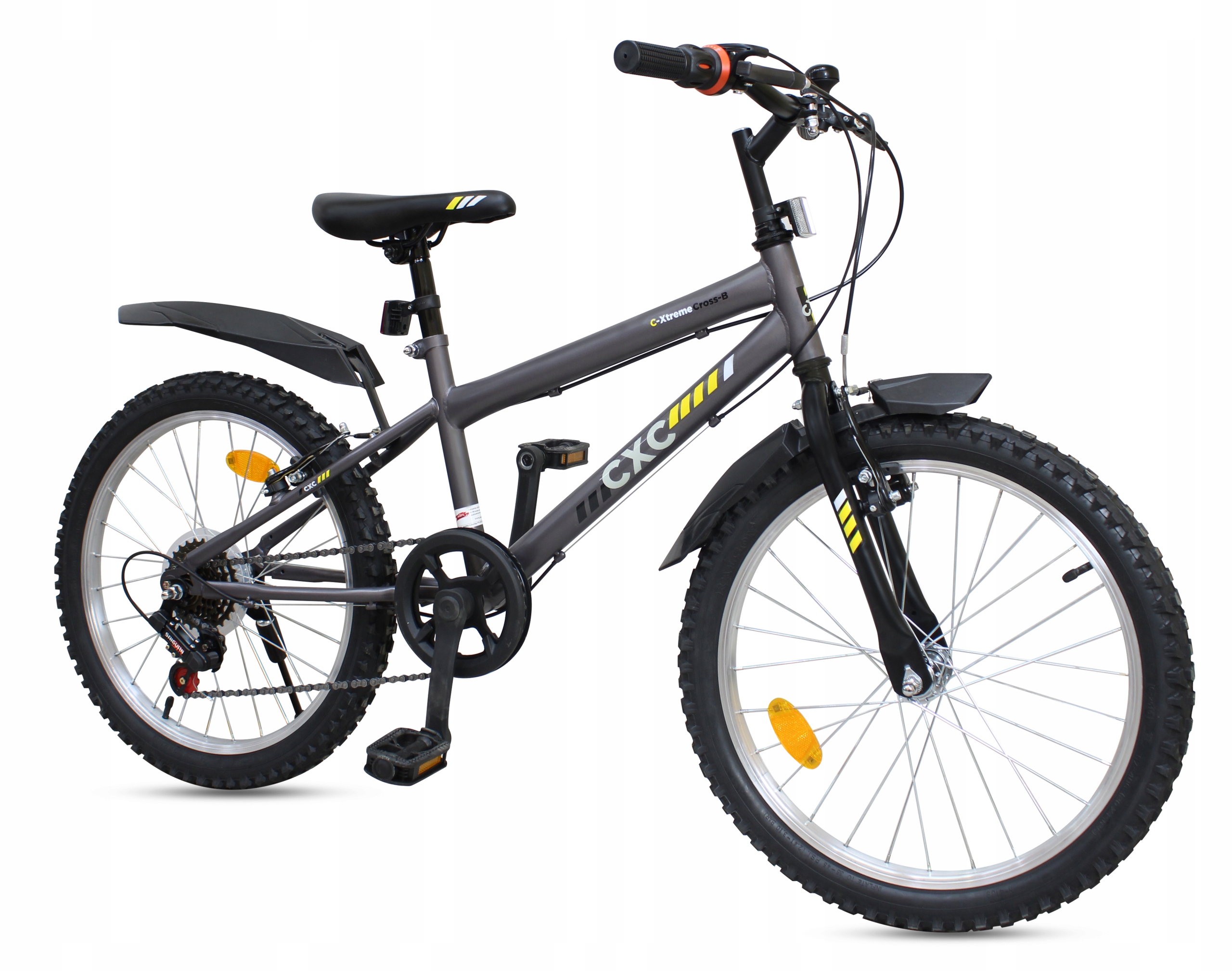 Rower Dziecięcy 20 Cali Szary Górski Dla Chłopca Dziewczynki Przerzutki