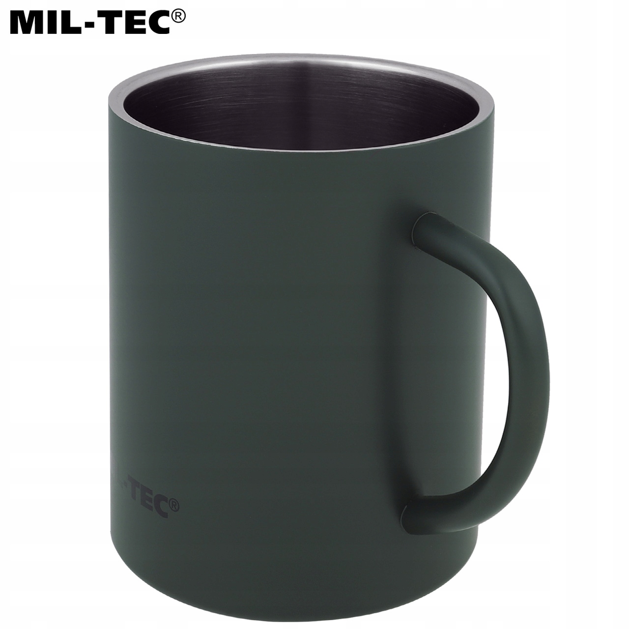 Kubek termiczny turystyczny MIL-Tec wojskowy nierdzewny 450 ml Zielony Oliv Kod producenta 14603500