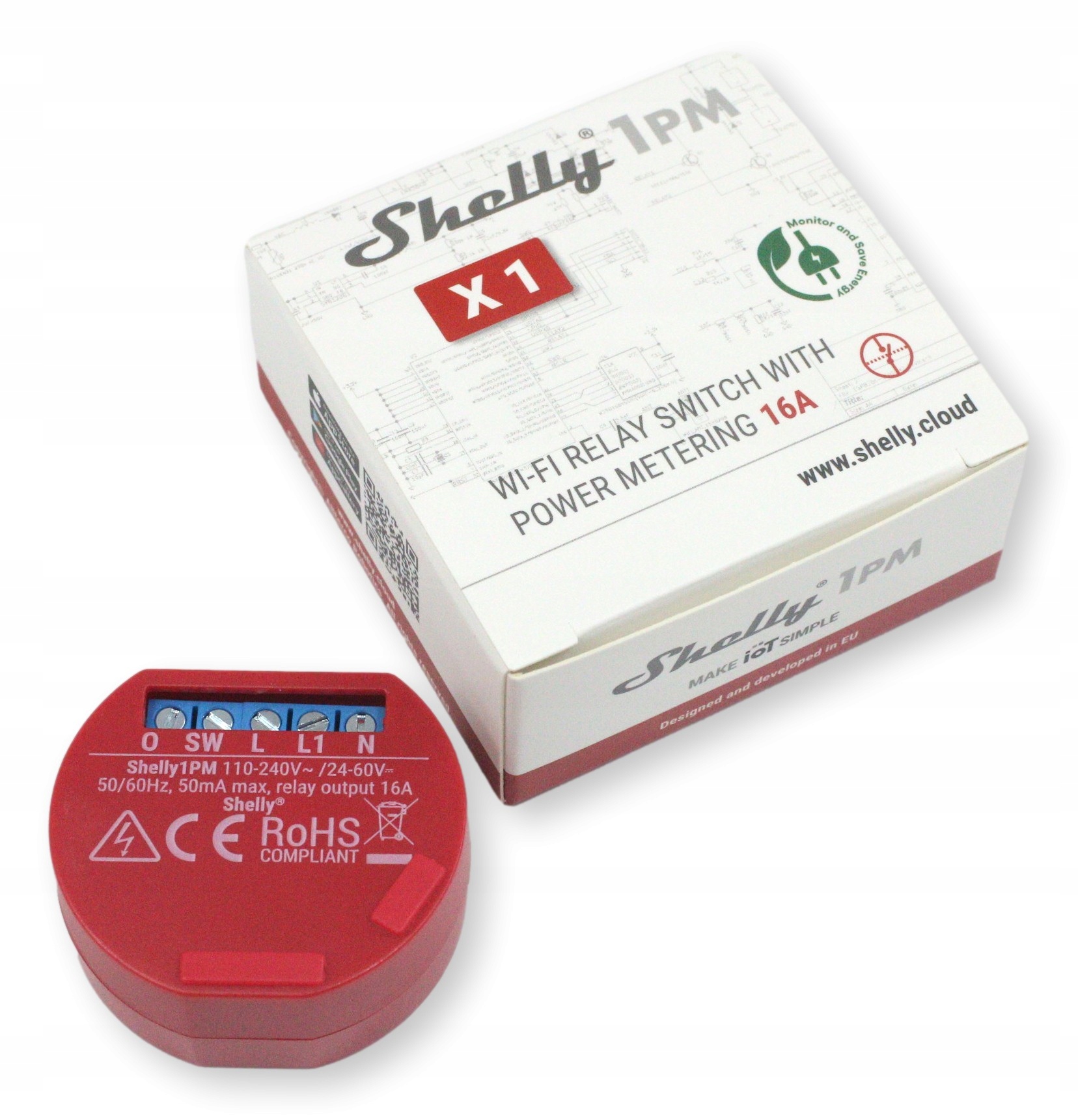 Shelly 1PM przekaźnik WIFI z pomiarem mocy