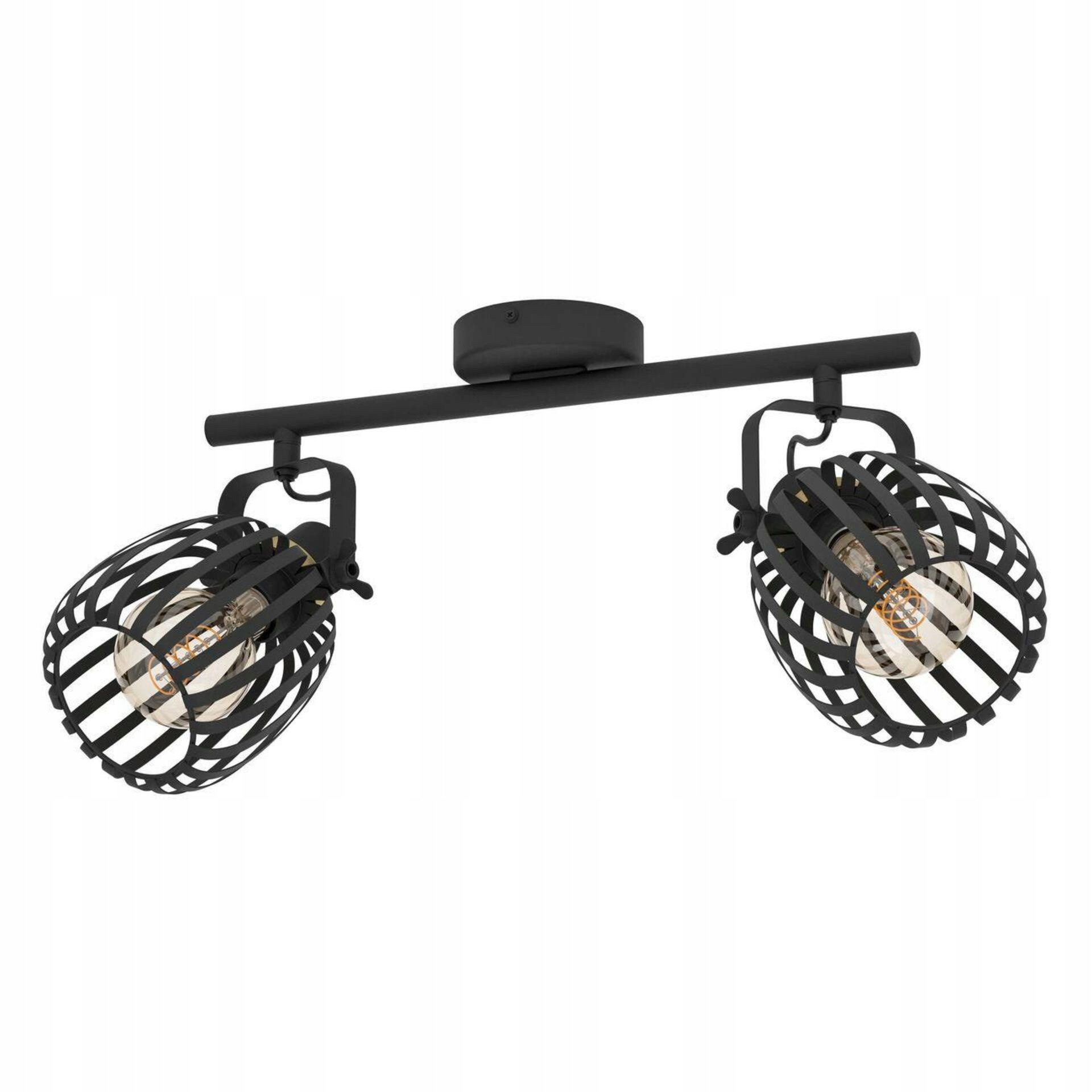 Bodové svietidlo Eglo Girona čierna/mosadz E27 2x80W 900662