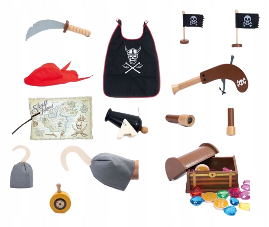 

Drewniany Zestaw piracki korsarza pirata opaska