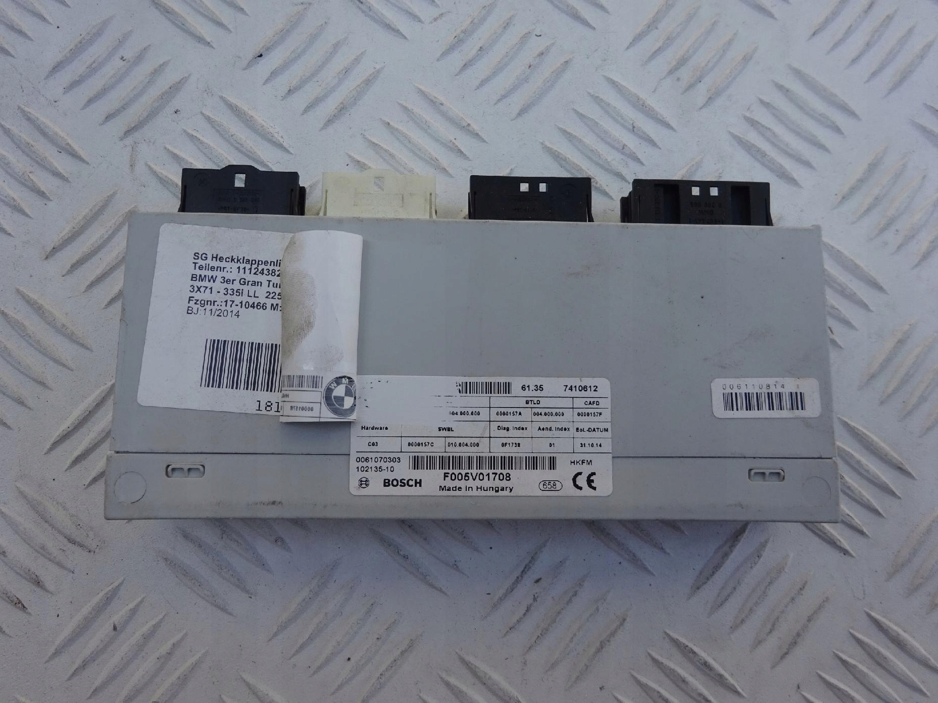 BMW F34 module electrical bonnet rear part 61357410612
