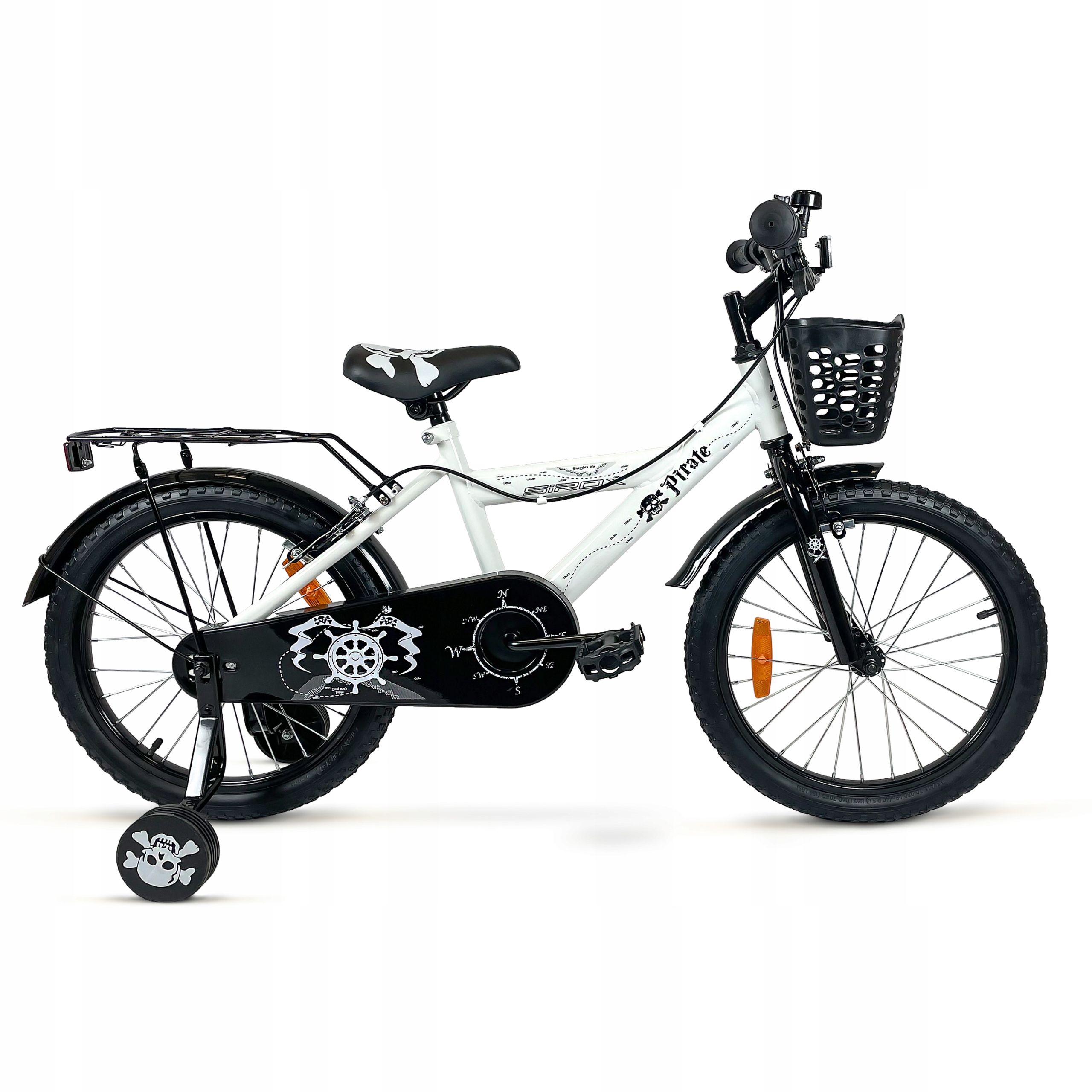 Dětské Kolo Pro Chlapce Kolo Bmx 18 Palců Pirátský Košík Vodítko