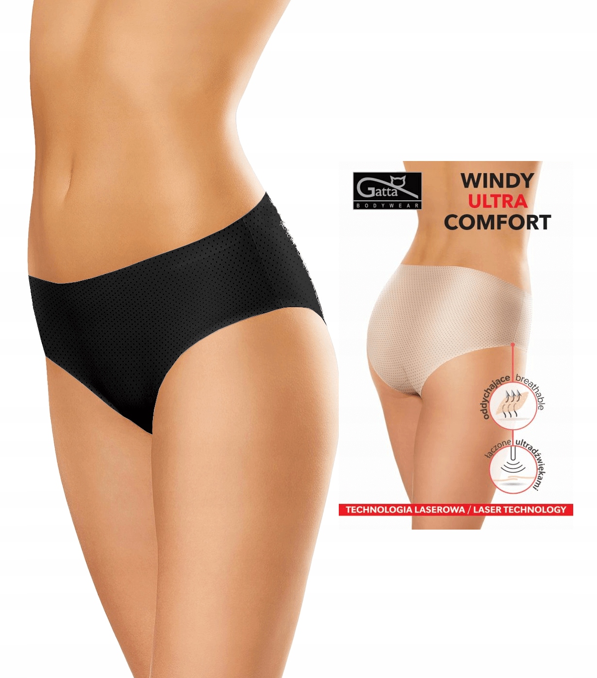 

Bezszwowe Figi Windy Comfort Gatta | Czarny | S