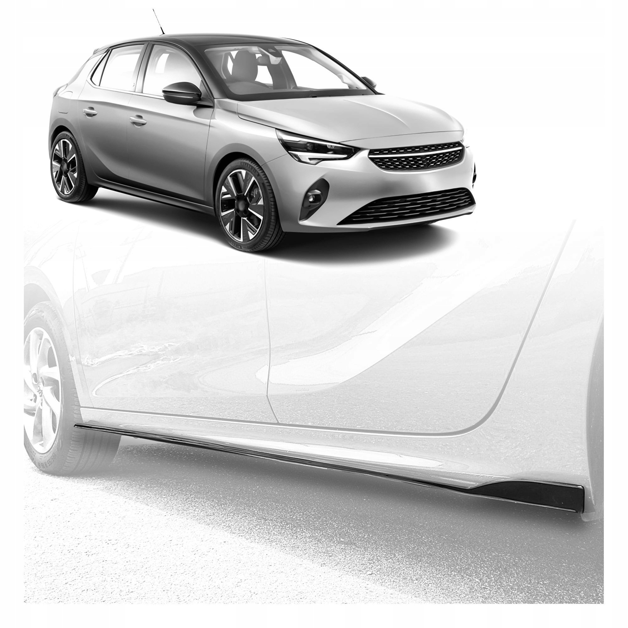 Boční krytky prahových lišt pro Opel Corsa F 2019- Hatchback