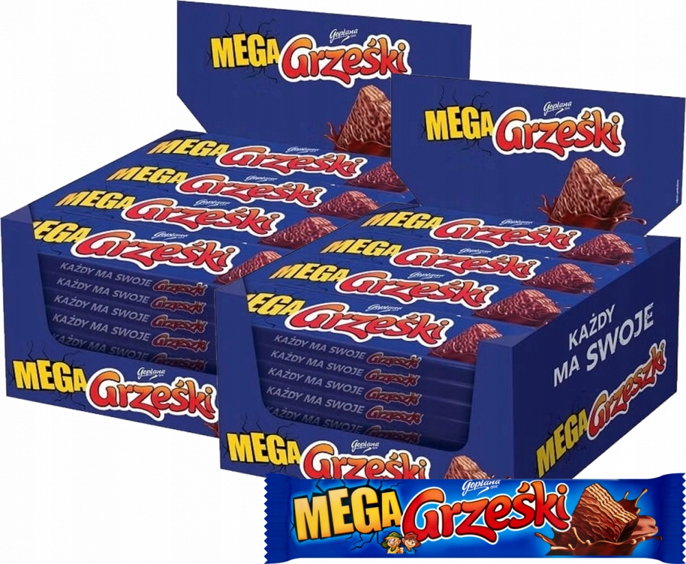 Wafelek Grześki w czekoladzie 48 g x64