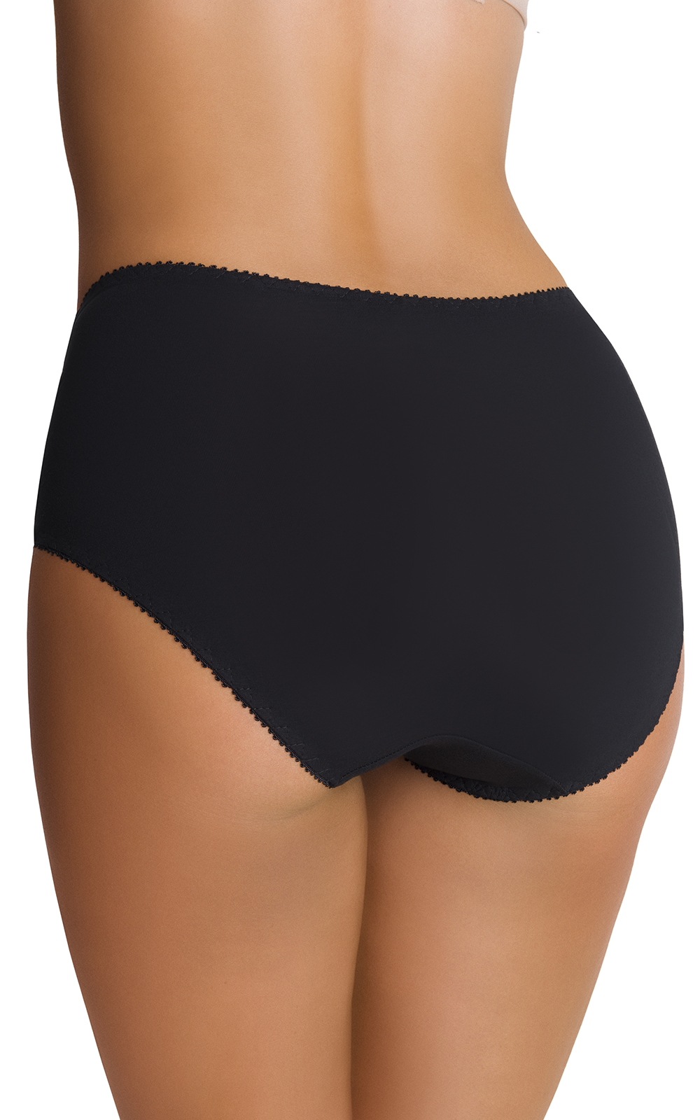 EMILI Norma 2-Pak Koronkowe Figi Bawełna czerń L Wzór dominujący mix wzorów