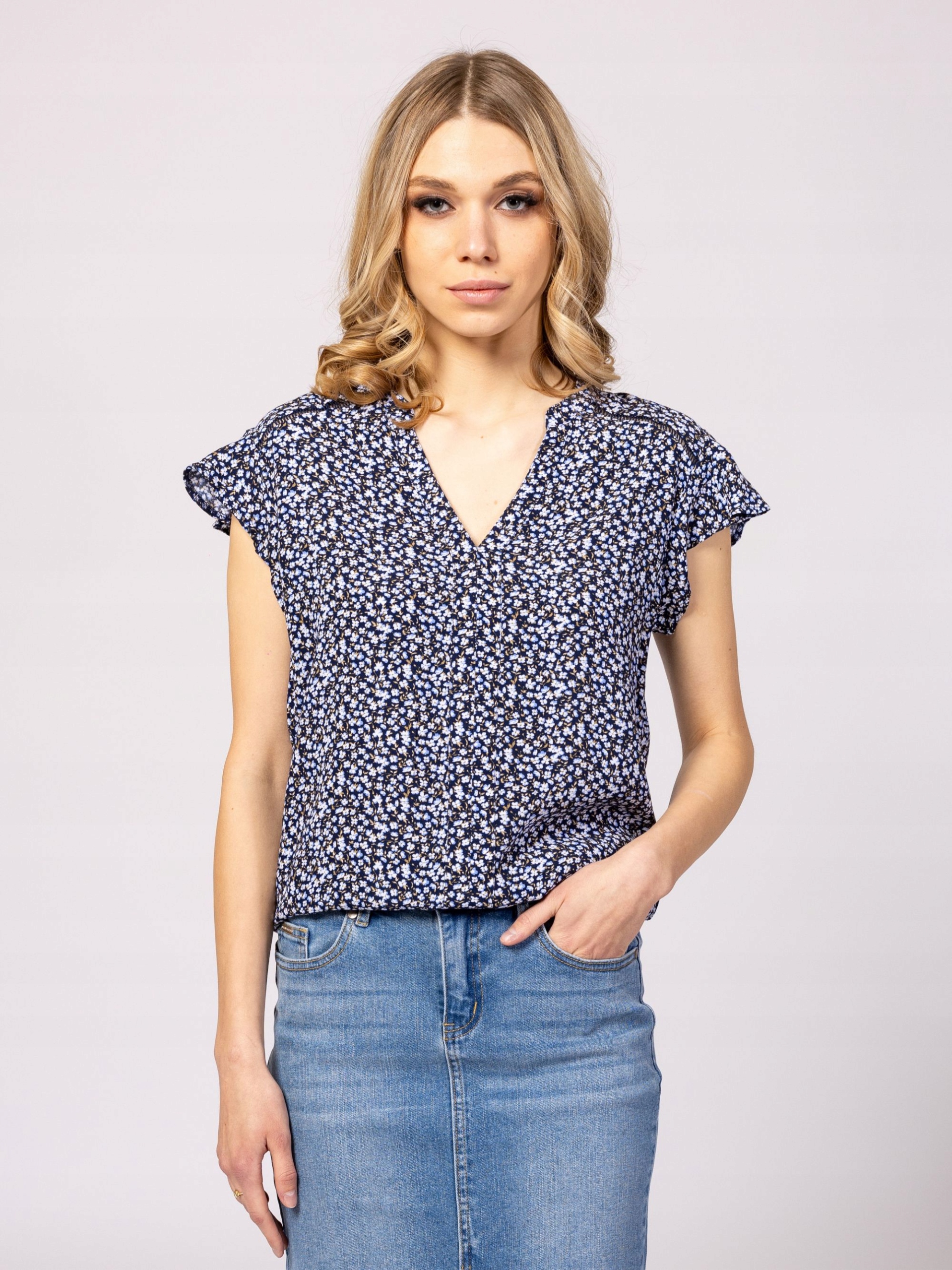 Heavytools Dámské Volné Tričko Halenka T-shirt Výstřih Rusty Tmavě Modrá XXL