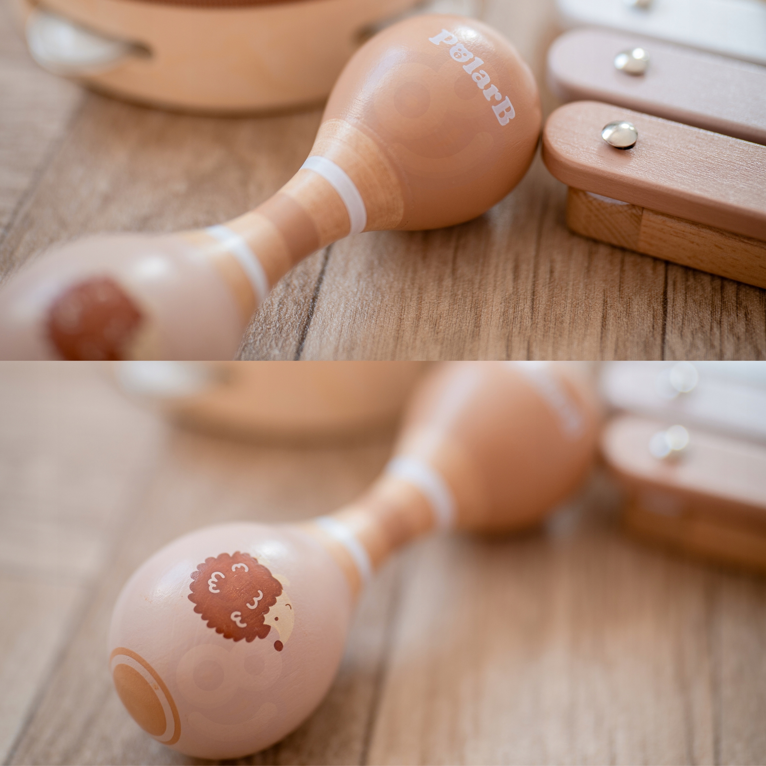 ZESTAW MUZYCZNY DREWNIANE INSTRUMENTY CYMBAŁKI TAMBURYN MARAKAS VIGA POLARB Kod producenta 12648