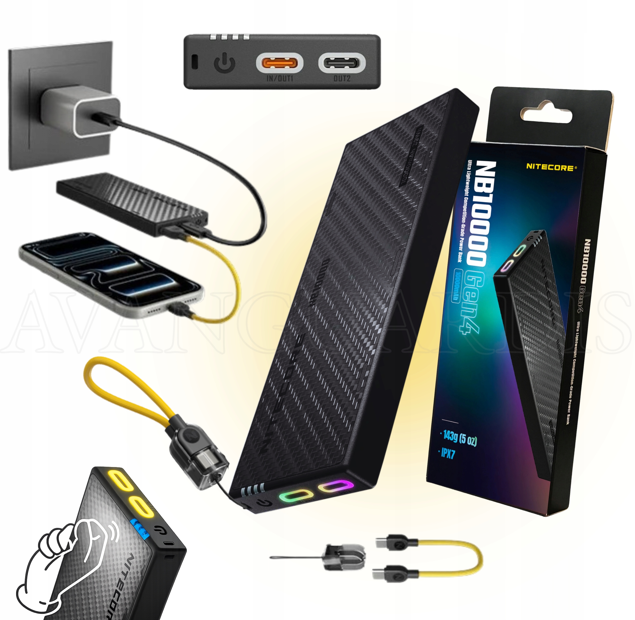 Powerbanka Nitecore NB10000 Gen4 (10000 mAh) – nabíjačka, Usb C