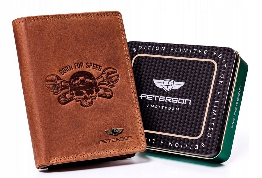 Pánská peněženka bez zapínání z přírodní kůže Nubu