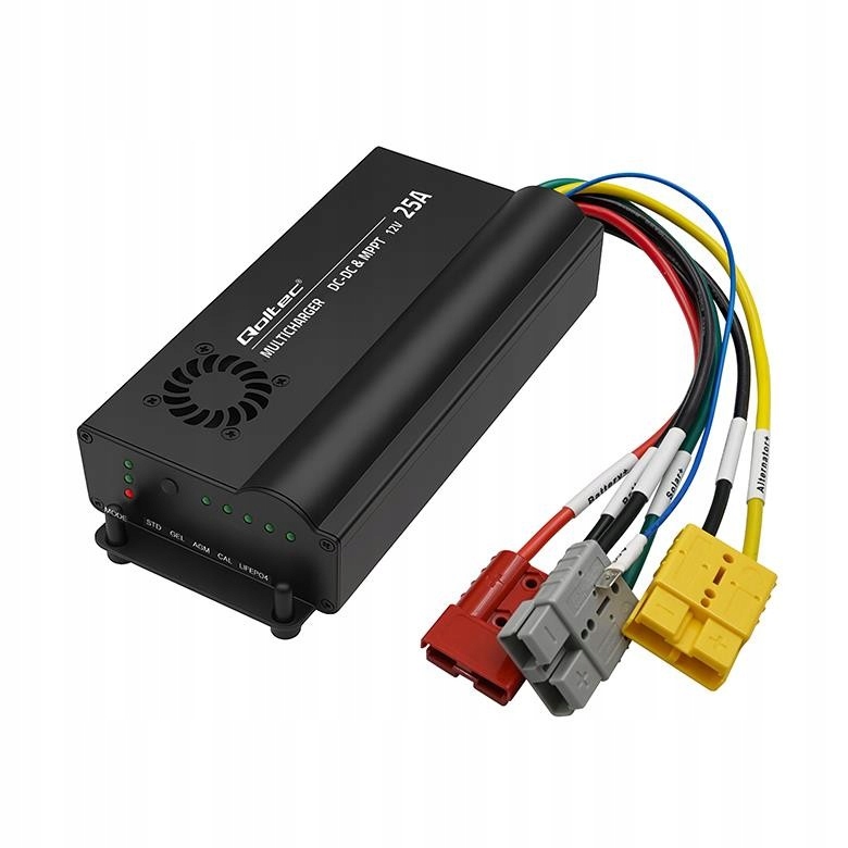 Ładowarka DC-DC Qoltec 12V z regulatorem Mppt 25A LiFePO4 Agm Gel Std