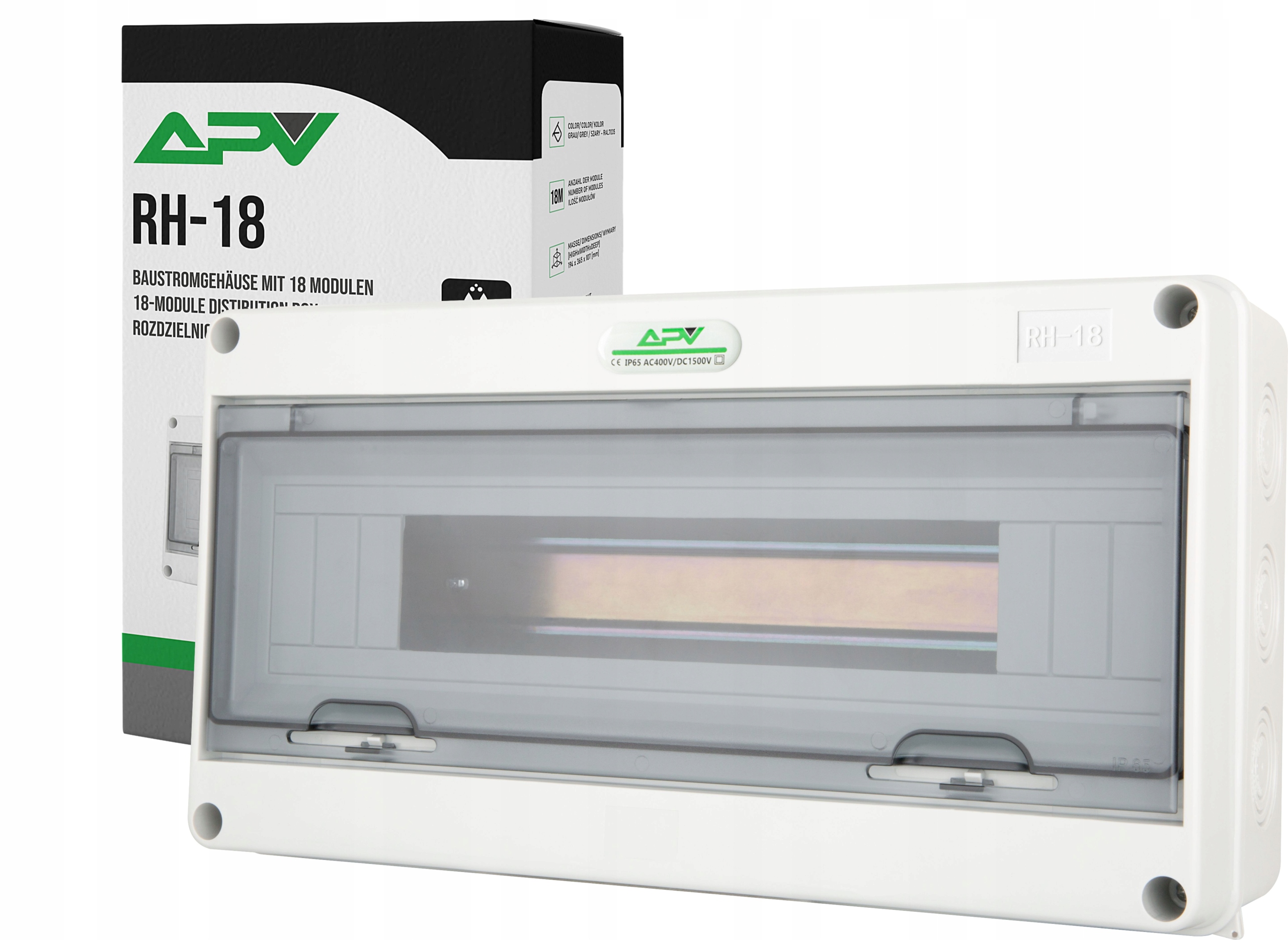 Rozdzielnica natynkowa hermetyczna obudowa modułowa IP65 1x18 1000V