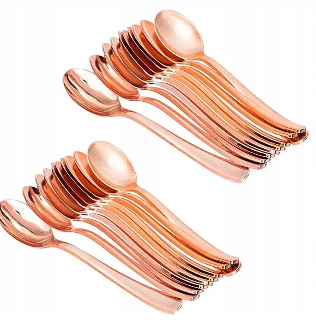 

łyżeczki plastikowe jednorazowe rose gold- 10 szt