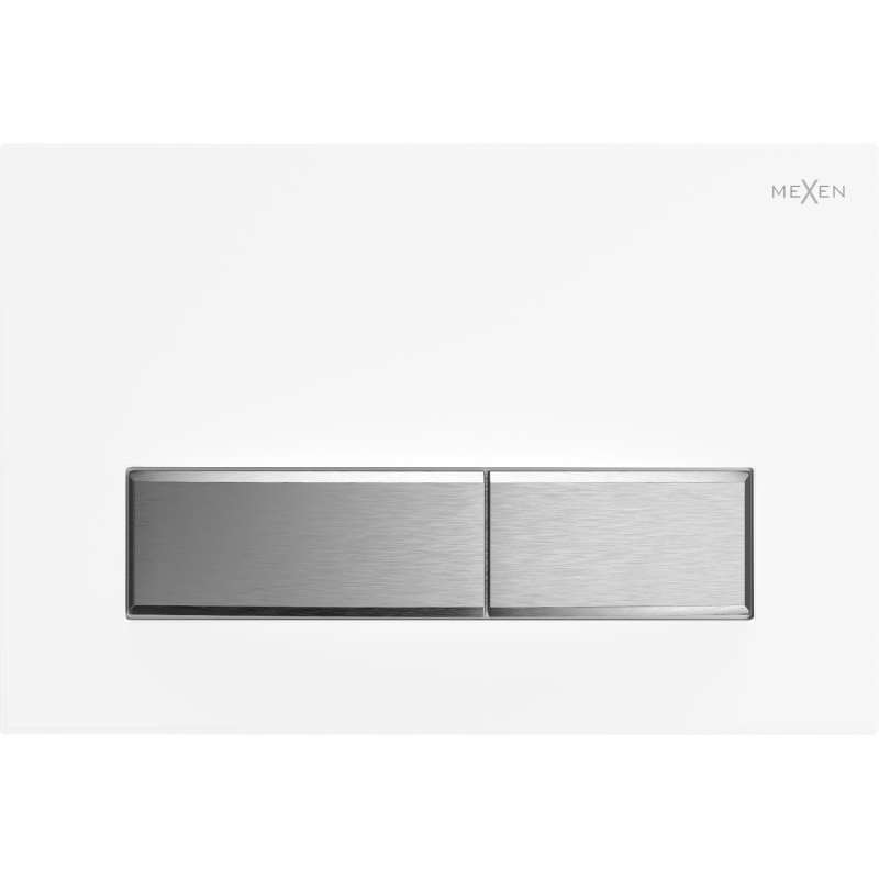 Mexen Fenix splachovací tlačítko, Bílá/Matná chrom