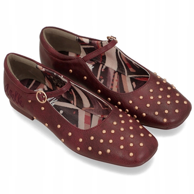 Dámské baleríny s páskem Anekke 41283-813 Sevilla 413 Burgundy Vel.. 37
