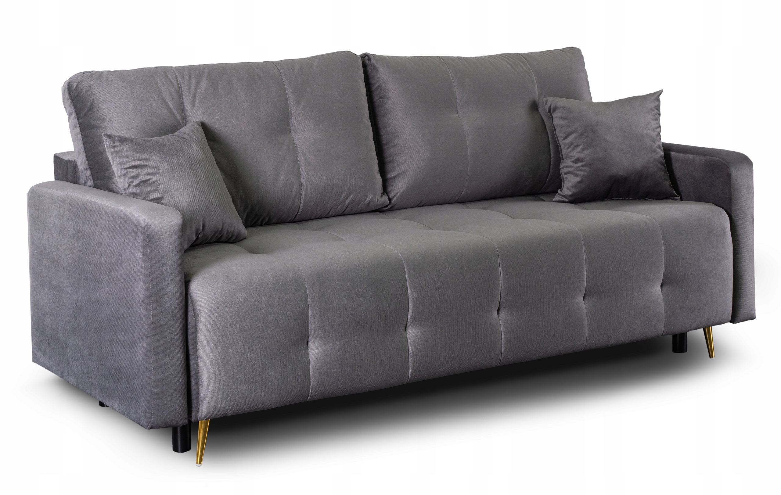 Rozkládací pohovka s funkcí spaní Dvoumístná pohovka Šedá Soul