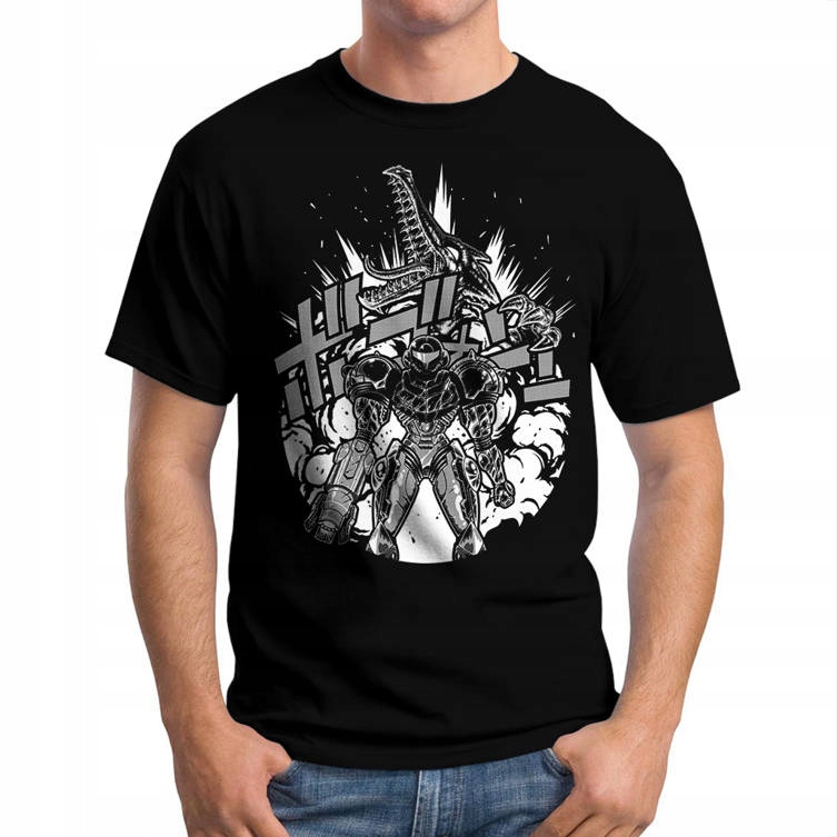 

Koszulka Męska Gry Samus Bw S