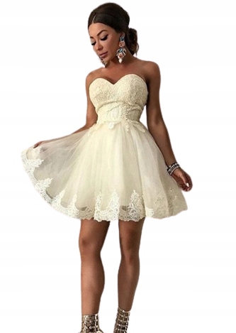 Vica Ecru Korzetová Tylová Šaty svatba na opravu M