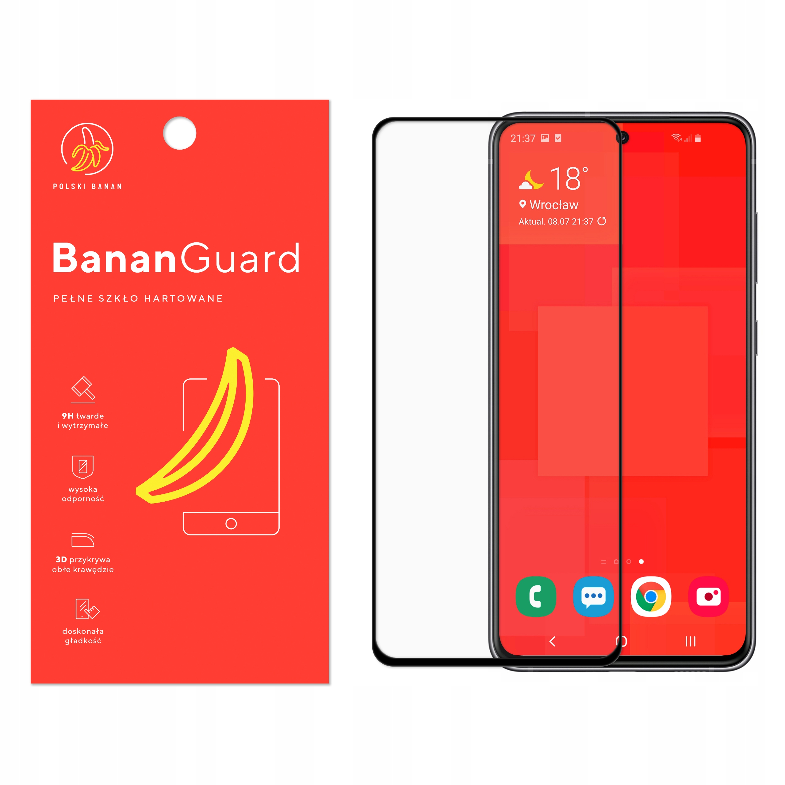 

Szkło Hartowane 3D Polski Banan do Samsung S21 Fe