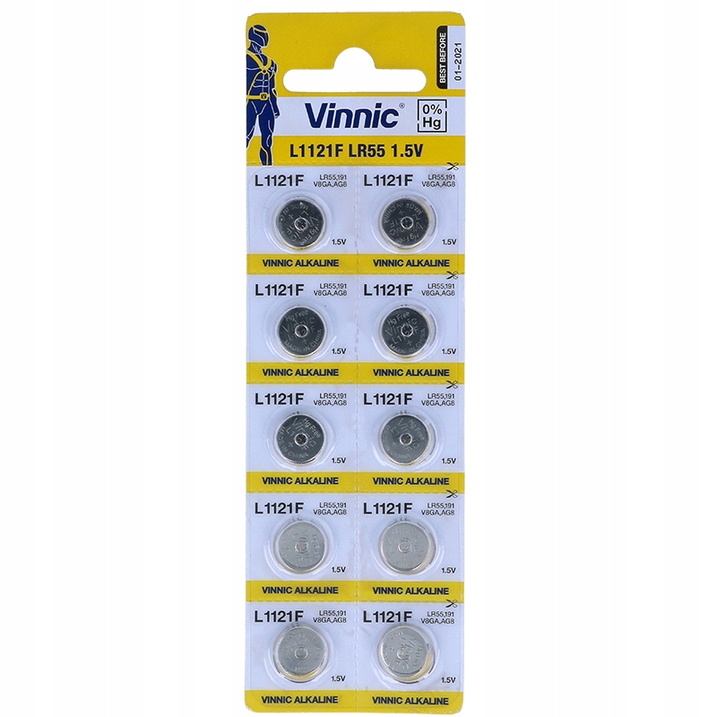 

2 x Bateria Vinnic L1121F G8 AG8 Lr 1120 LR55