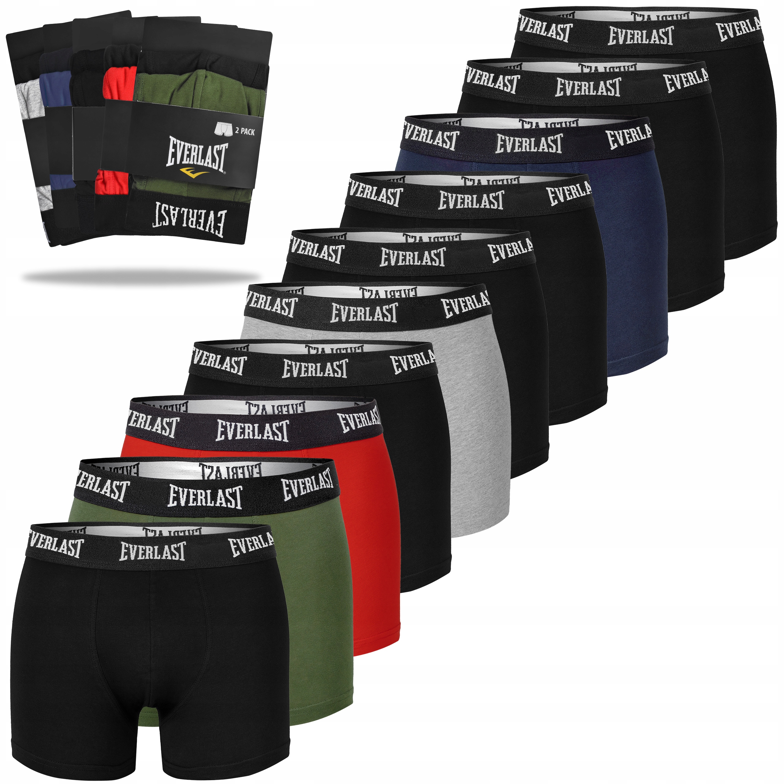 Everlast Pánské bavlněné boxerky BM406 10 kusů Velikost L