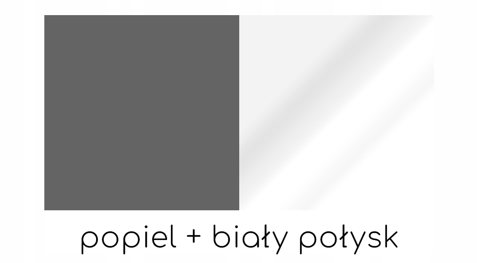 Meble ARES zestaw 2 - popiel / biały połysk Kod producenta 858583