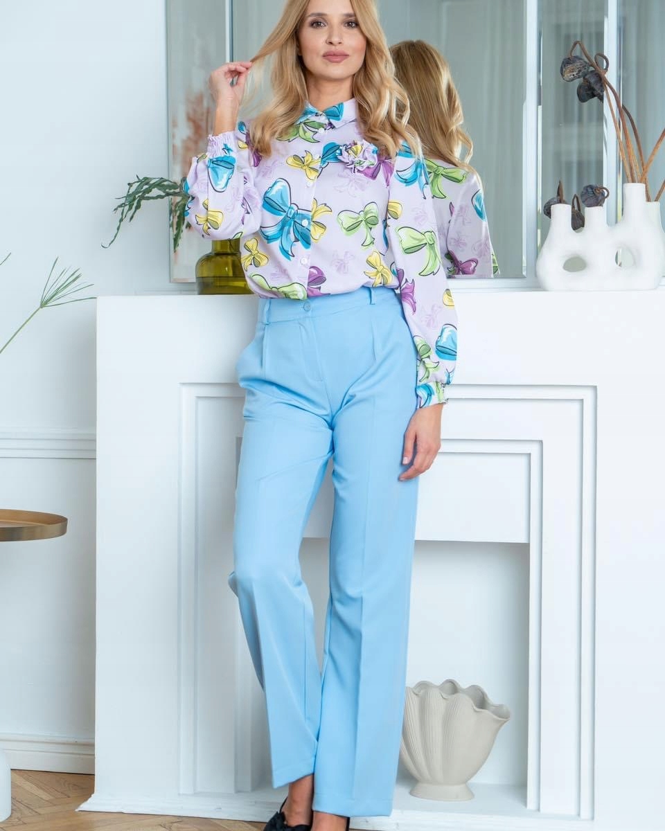 Fialová košile s mašličkami 0944 Lalous velikost S