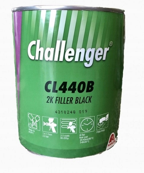 Podkład wypełniający Challenger CL440B 4:1 czarny 1 l 0,25 utw.
