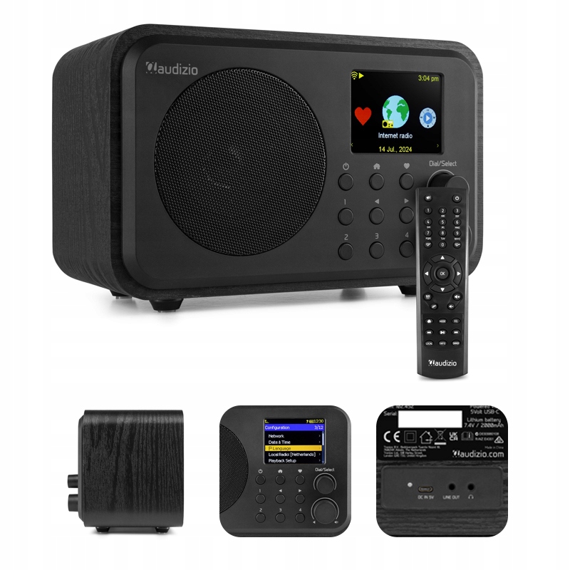 Radio internetowe Vicenza Wifi Dab+ Fm akumulator czarne