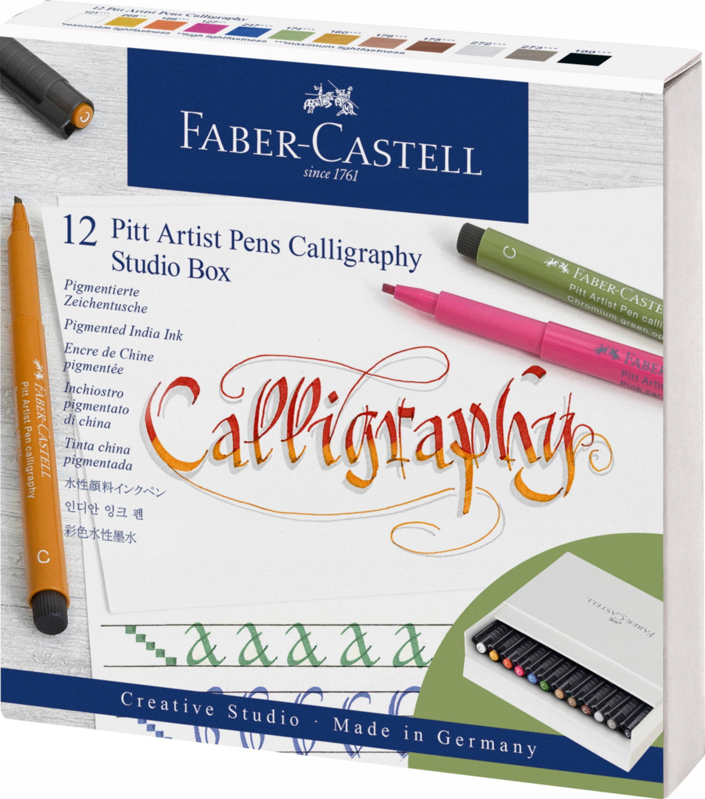 Kaligrafická Sada Pit 12 Barev Faber-castell
