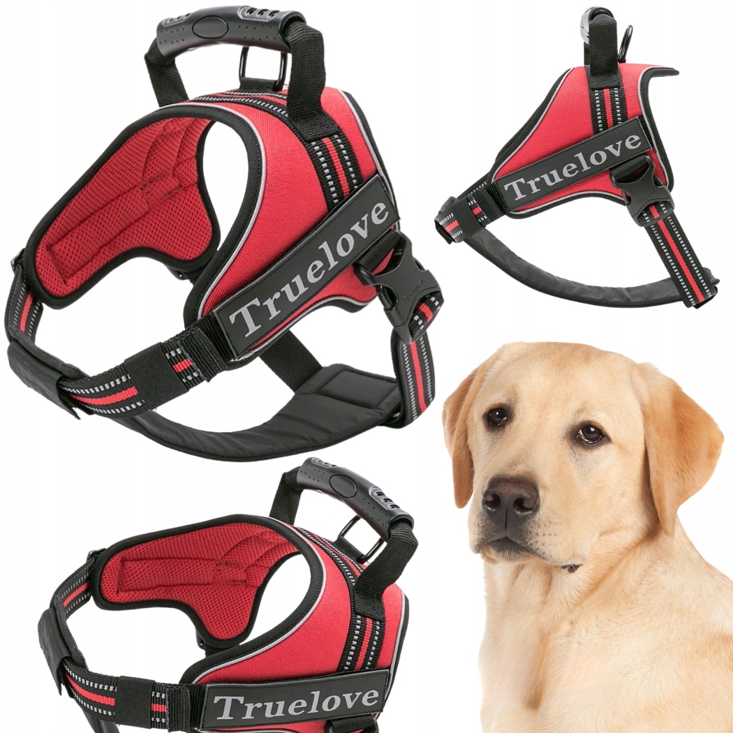 Levně Postroj Pro Psa Pracujícího S Rukojetí Truelove Outdoor Červený L