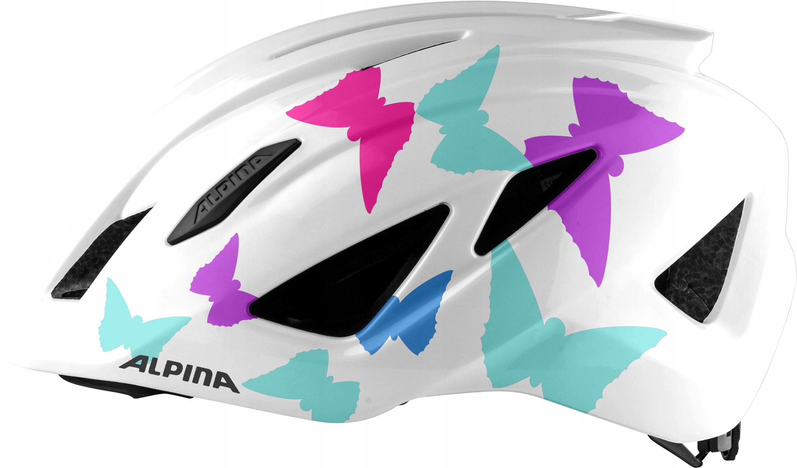 Kask rowerowy Alpina Pico Pearlwhite Butterflies Gloss r. 50-55