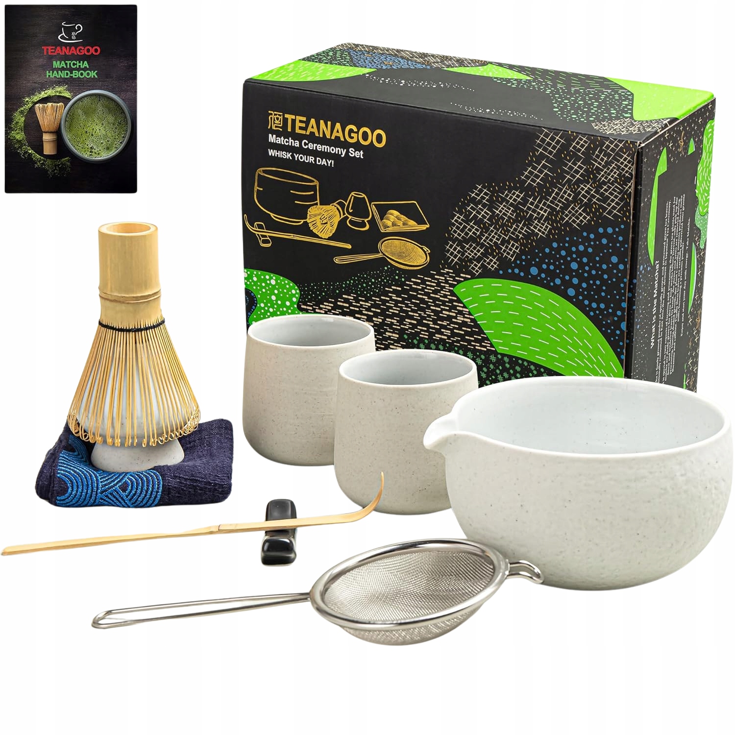 Levně 9-DÍLNÁ Kompletní Sada Na Čaj Matcha Pro Milovníky Je Skvělým Dárkem