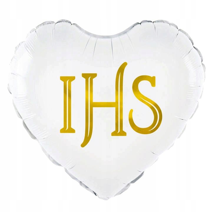 

Balon foliowy Komunia Święta Ihs serce 45cm