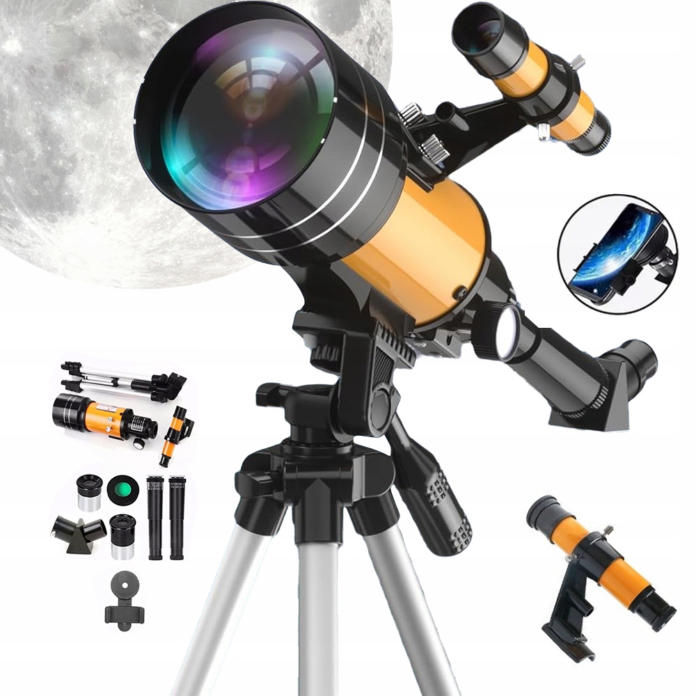 Astronomický Teleskop Komplet S Barlowovými Čočkami 1.5 X 3 X Otočný Stativ