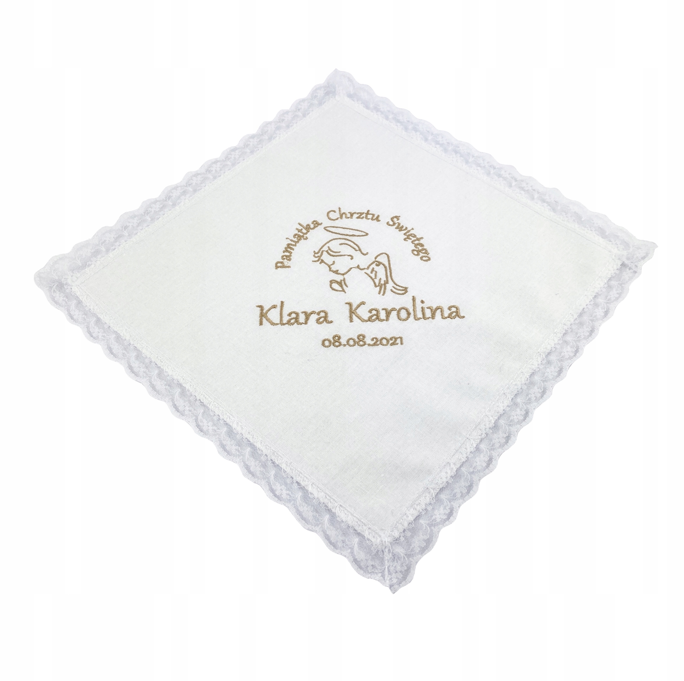 

Szatka Na Chrzest Do Chrztu Krzyżmo Imię Data Haft