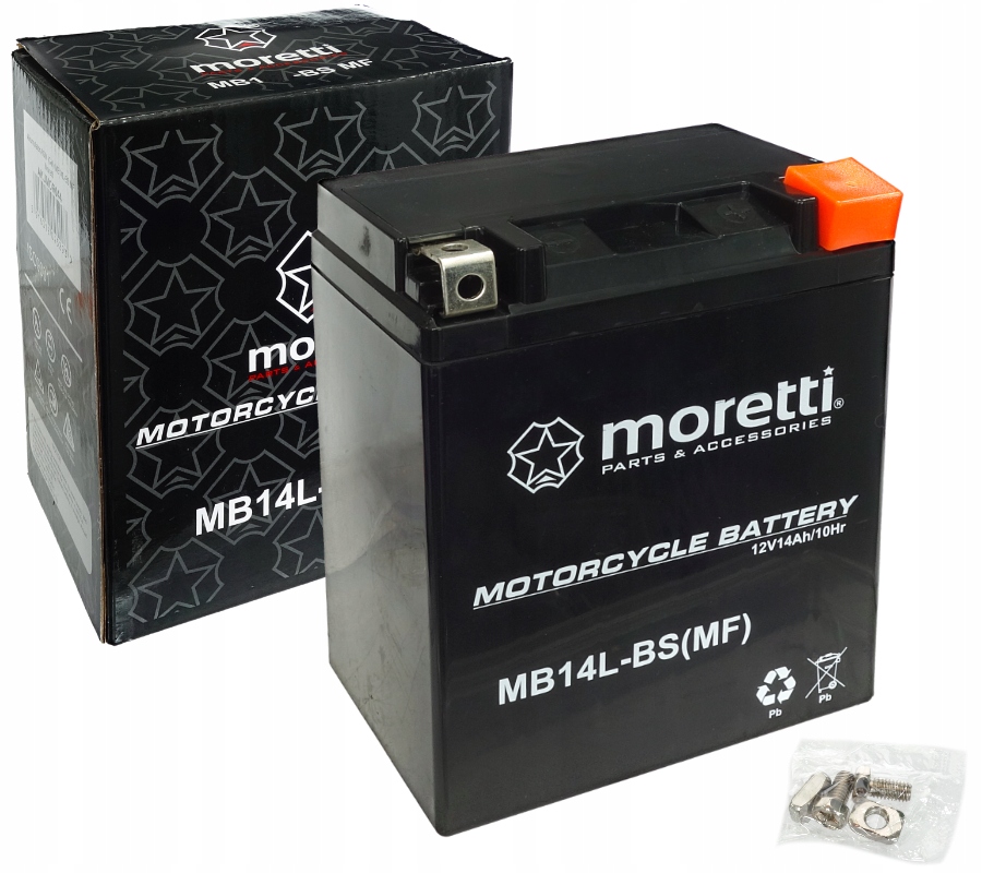 Akumulator Motocyklowy 12V 14Ah MB14L-BS Gel Moretti