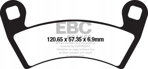 Brzdové doštičky Ebc SXR656HH Side By Side Race Formula (súprava na 1 kotúč)