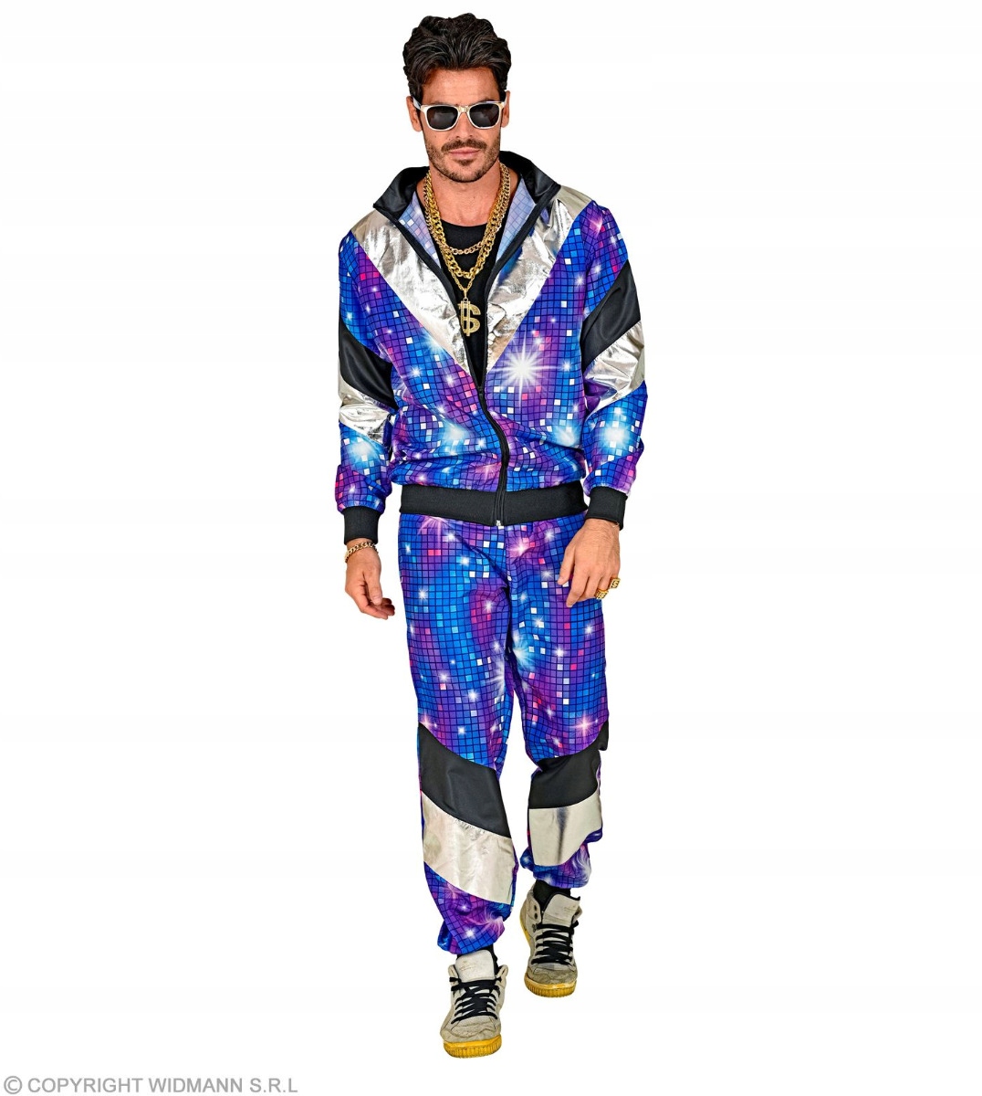 Kostým Teplákovka Modrý Kostým Disco Roky 80 90 Diskotéka Vesmírný Ortalion