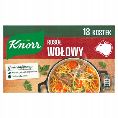 Knorr Hovězí vývar (18 kostek) 180 g x 12