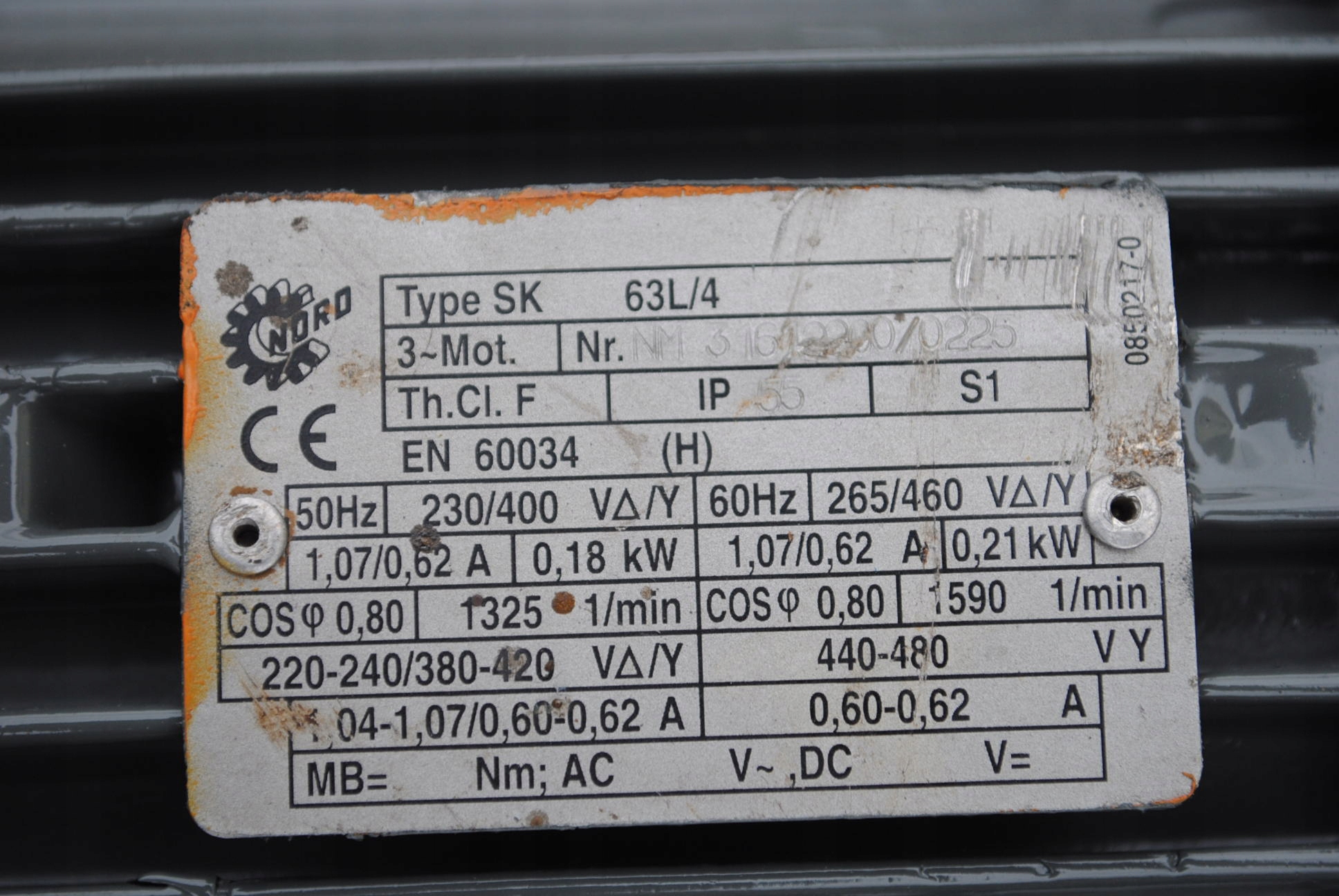 Motoreduktor 0.18kw. 44obr./min.. Firmy NORD. Marka Nord