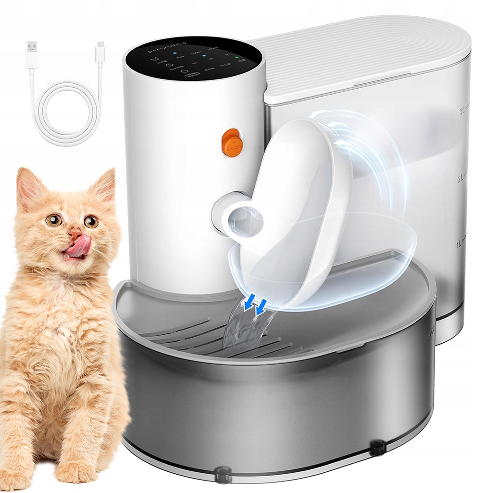 Levně Fontána Napáječka Pro Kočky Psa Miska S Automatickým Plněním 2000 Mah