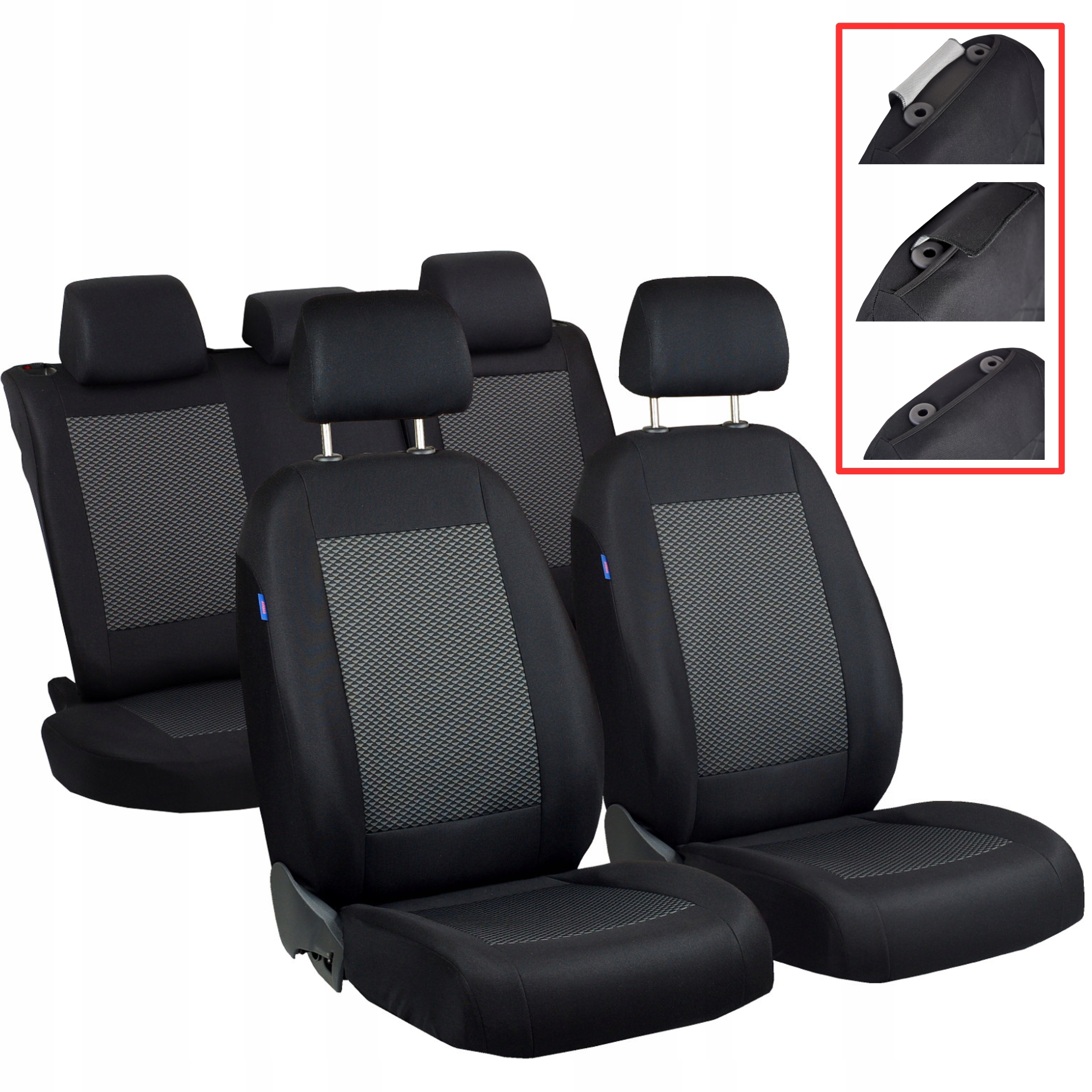 Pokrowce Komplet Uniwersalne Dopasowane Do Toyota Avensis Trójkąty