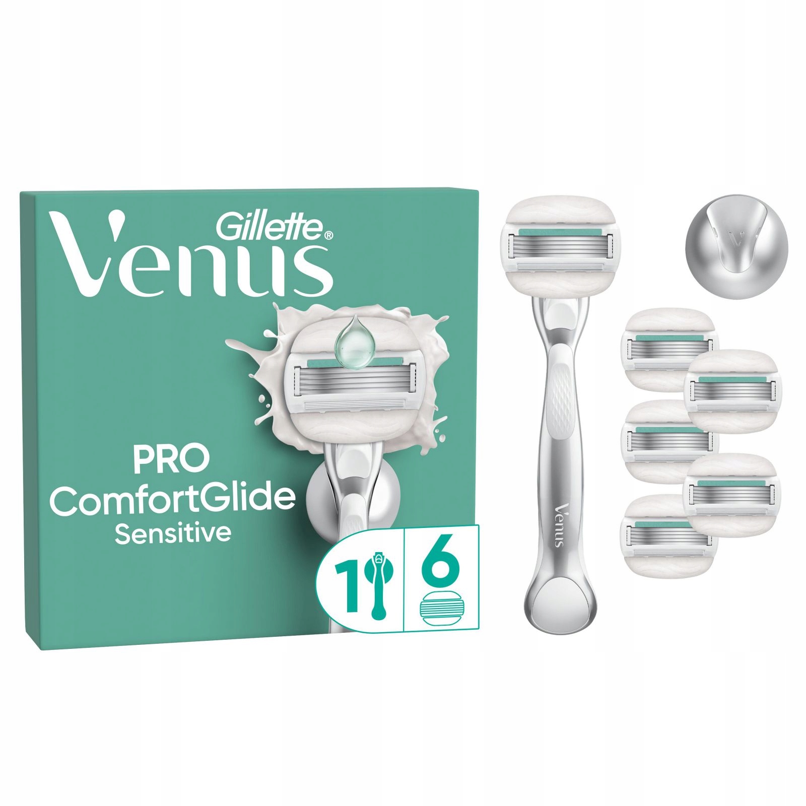 Venus Pro Comfortglide Sensitive Holítko Zelená/bílá