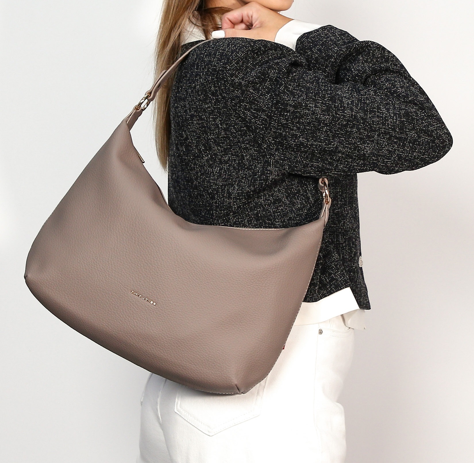 David Jones torebka damska worek na ramię skóra ekologiczna Płeć kobieta