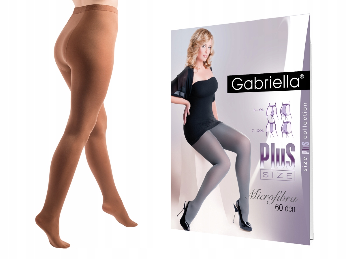 

Rajstopy Gabriella Micro 60 Plus Size Cappucino 7