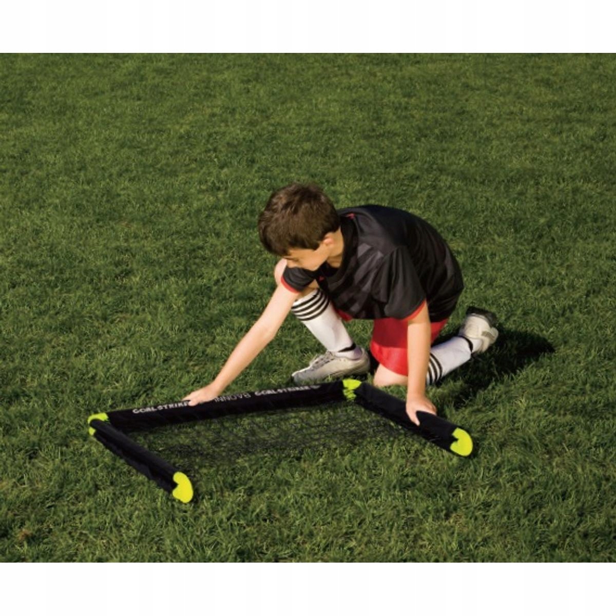 ZESTAW 2 BRAMEK SKŁADANYCH 50x44x44CM Z SIATKĄ PIŁKA I POMPKA Marka inna